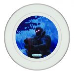 طبق زينة للطعام باطار داخلي فضي بتصميم قتال رافين فورتنايت