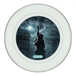 طبق زينة للطعام باطار داخلي فضي بتصميم كريس ريدفيلد 2