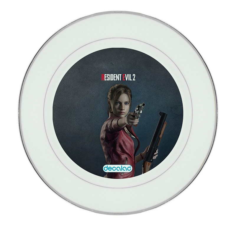 طبق زينة للطعام باطار داخلي فضي بتصميم كلير رزدنت إيفل 2 طبق زينة للطعام باطار داخلي فضي بتصميم كلير رزدنت إيفل 2