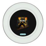 طبق زينة للطعام باطار داخلي فضي بتصميم كول أوف ديوتي بلاك أوبس