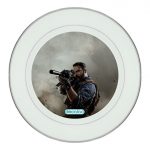 طبق زينة للطعام باطار داخلي فضي بتصميم كول أوف ديوتي قناص