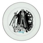 طبق زينة للطعام باطار داخلي فضي بتصميم لاو ولوفي ون بيس