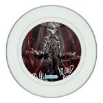 طبق زينة للطعام باطار داخلي فضي بتصميم لعبه الرعب والنجاة بلود بورن