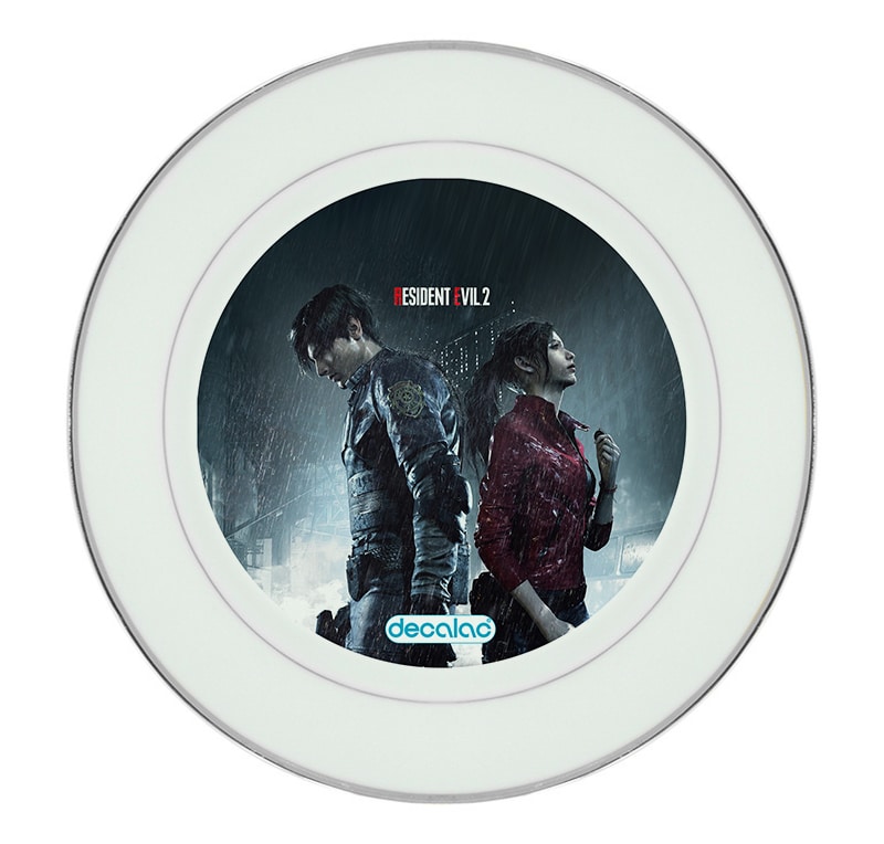 طبق زينة للطعام باطار داخلي فضي بتصميم ليون وكلير رزدنت إيفل 2 طبق زينة للطعام باطار داخلي فضي بتصميم ليون وكلير رزدنت إيفل 2