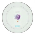 طبق زينة للطعام باطار داخلي فضي بتصميم منطاد بالورد