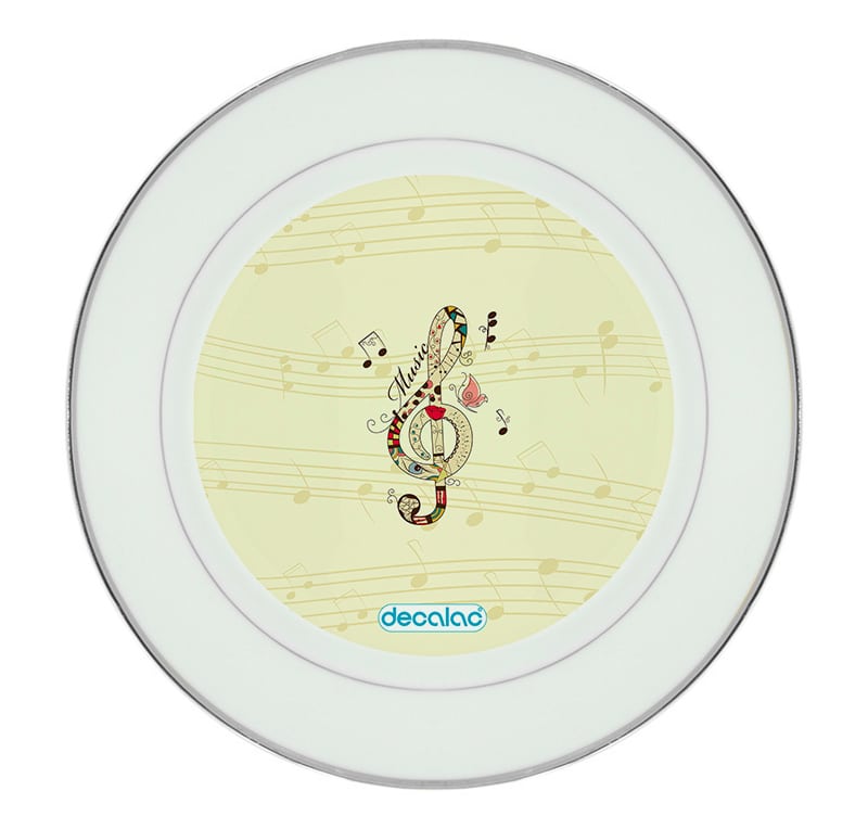 طبق زينة للطعام باطار داخلي فضي بتصميم نغمة موسيقية جميلة طبق زينة للطعام باطار داخلي فضي بتصميم نغمة موسيقية جميلة