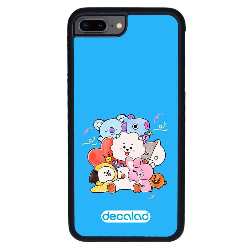 كفر آيفون 8 بلس بتصميم عناق أر جي شخصيات BT21 كفر آيفون 8 بلس بتصميم عناق أر جي شخصيات BT21