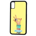 كفر آيفون X بتصميم اكسسوارات يد امرأة