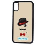 كفر آيفون X بتصميم قبعة وشوارب