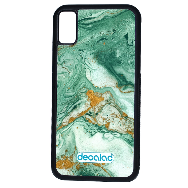 كفر آيفون XR بتصميم ذهبي وأخضر كفر آيفون XR بتصميم ذهبي وأخضر