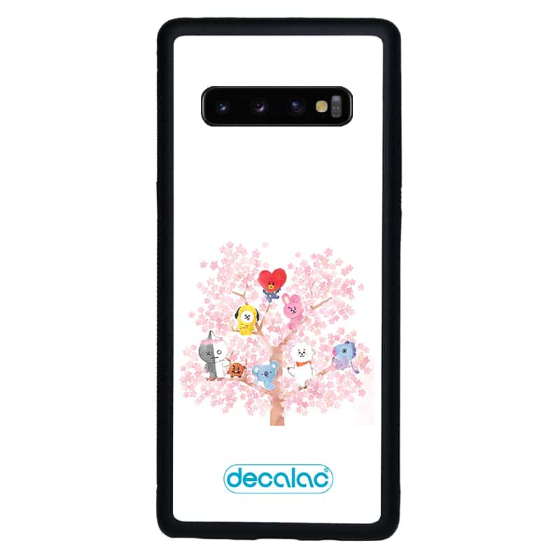 كفر جلاكسي اس 10 بتصميم شجرة الكرز شخصيات BT21 كفر جلاكسي اس 10 بتصميم شجرة الكرز شخصيات BT21