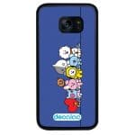 كفر جلاكسي اس 7 ايدج بتصميم خط السعادة شخصيات BT21