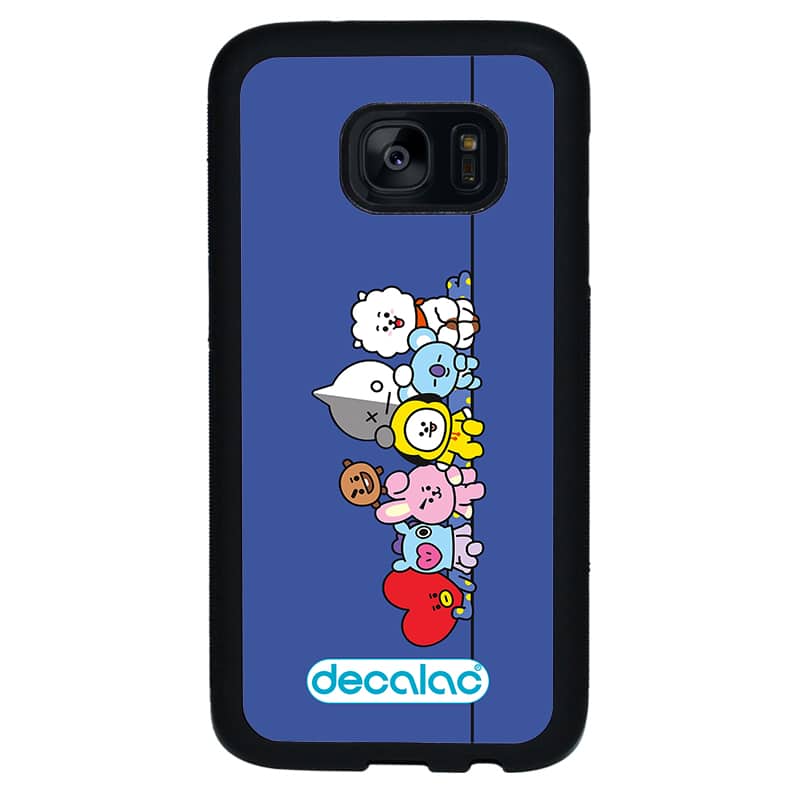 كفر جلاكسي اس 7 بتصميم خط السعادة شخصيات BT21 كفر جلاكسي اس 7 بتصميم خط السعادة شخصيات BT21