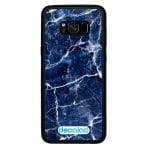 كفر جلاكسي اس 8 بتصميم أزرق وأبيض