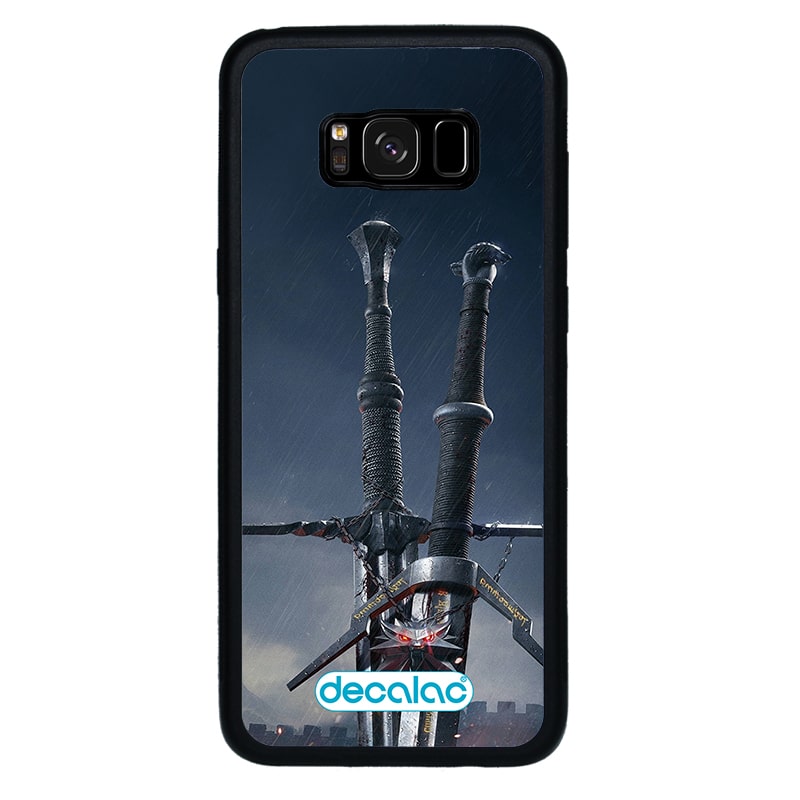 كفر جلاكسي اس 8 بلس بتصميم سيف فضي أفعواني من ذا ويتشر 3 وايلد هانت كفر جلاكسي اس 8 بلس بتصميم سيف فضي أفعواني من ذا ويتشر 3 وايلد هانت