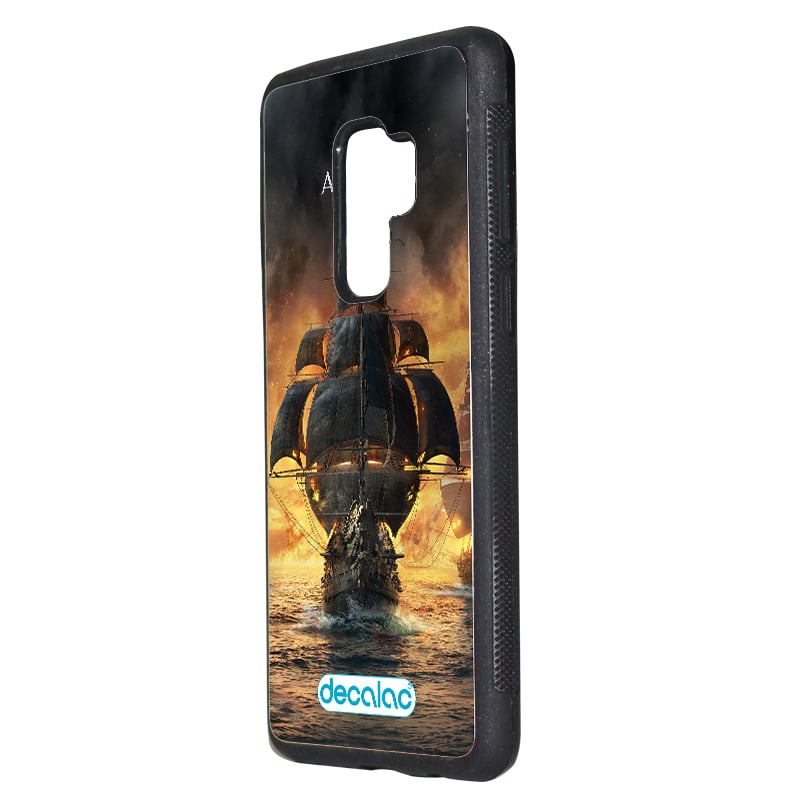 كفر-جلاكسي-اس-9-بلس-بتصميم-أساسنز-كريد-بلاك-فلاغ-2