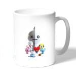 كوب قهوة بتصميم آرمي بتس شخصيات BT21