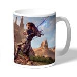 كوب قهوة بتصميم المقاتلة إلوي هورايزن زيرو داون