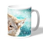 كوب قهوة بتصميم ذئب