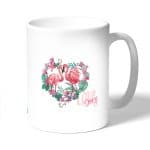 كوب قهوة بتصميم زوجين الحب فلامنغو