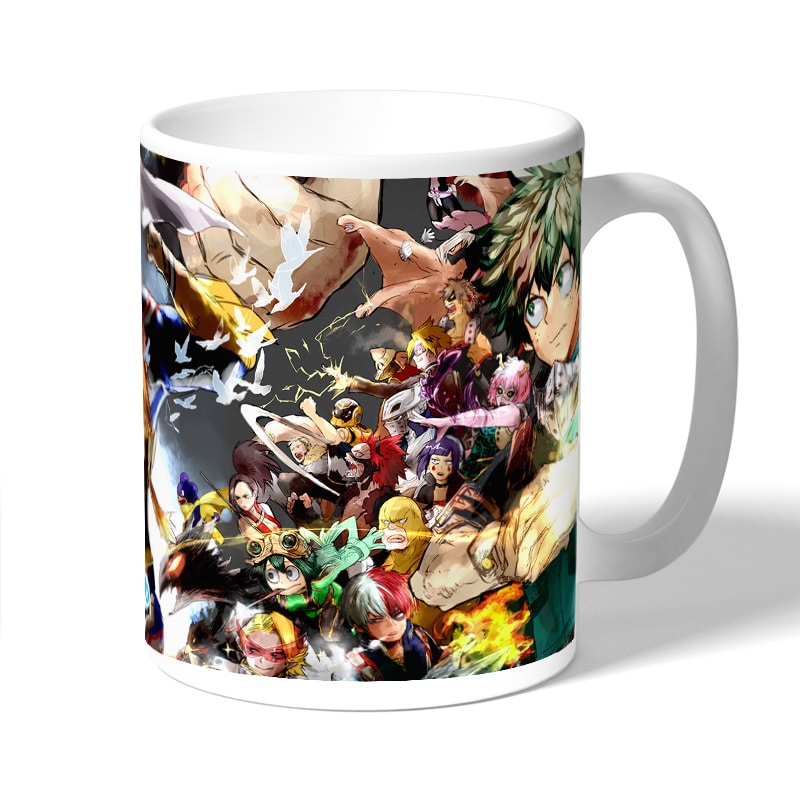 كوب قهوة بتصميم شخصيات أكاديميتي للأبطال كوب قهوة بتصميم شخصيات أكاديميتي للأبطال