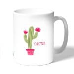 كوب قهوة بتصميم صبار رسم