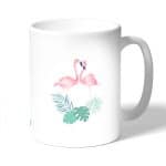 كوب قهوة بتصميم طائر الفلامنجو