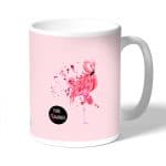 كوب قهوة بتصميم فلامنجو وردي