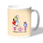 كوب قهوة بتصميم قوه كوكي شخصيات BT21