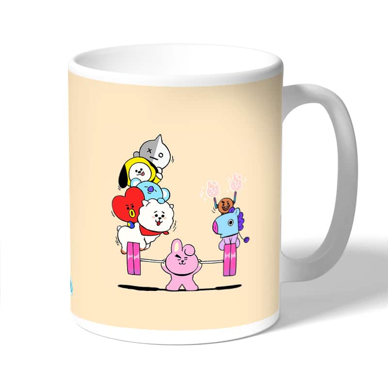 كوب قهوة بتصميم قوه كوكي شخصيات BT21 كوب قهوة بتصميم قوه كوكي شخصيات BT21