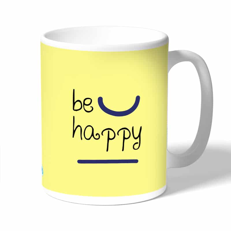 كوب قهوة بتصميم كن سعيد كوب قهوة بتصميم كن سعيد