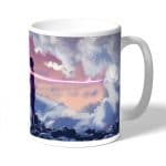 كوب قهوة بتصميم لحظه اللقاء انمي أسمك