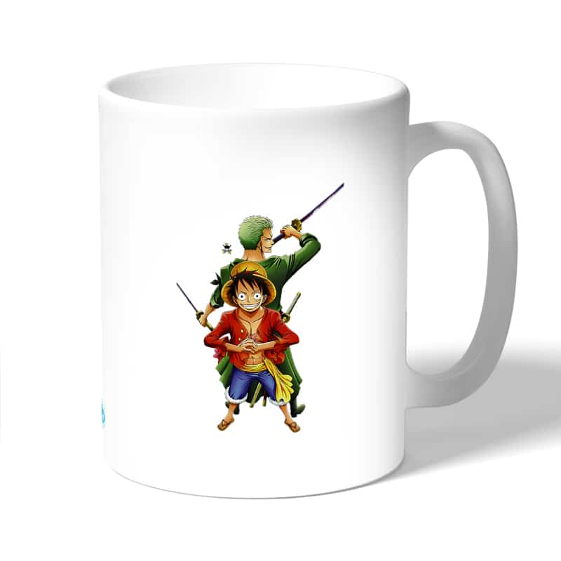 كوب قهوة بتصميم لوفي و زورو ون بيس كوب قهوة بتصميم لوفي و زورو ون بيس