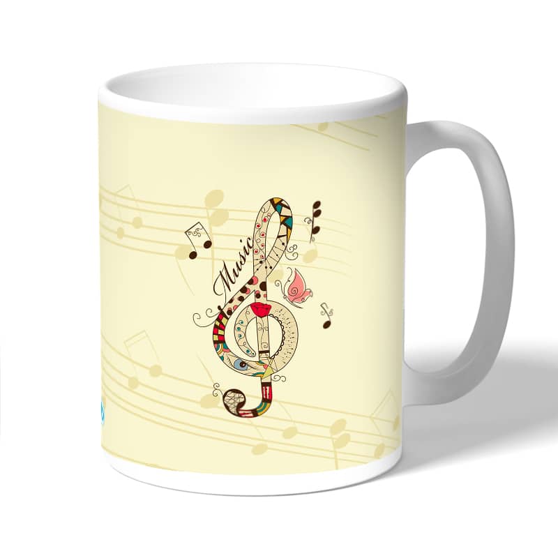 كوب قهوة بتصميم نغمة موسيقية جميلة كوب قهوة بتصميم نغمة موسيقية جميلة