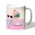 كوب قهوة بتصميم ورد مميز