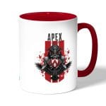 كوب قهوة بمقبض احمر بتصميم أبيكس ليجندز