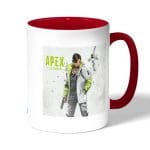 كوب قهوة بمقبض احمر بتصميم أبيكس ليجندز كريبتو