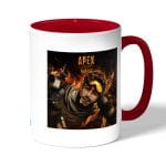 كوب قهوة بمقبض احمر بتصميم أبيكس ليجندز ميراج