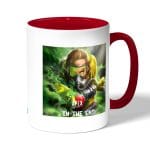 كوب قهوة بمقبض احمر بتصميم أبيكس ليجندزالقنبله السام