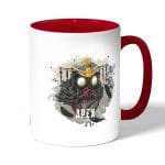 كوب قهوة بمقبض احمر بتصميم أبيكس ليجندزالمخيف بلد هاوند