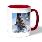 كوب قهوة بمقبض احمر بتصميم إلوي هوريزن زيرو دون