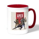 كوب قهوة بمقبض احمر بتصميم  ابيكس ليجندز القتال معا