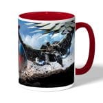 كوب قهوة بمقبض احمر بتصميم اجنحة النسر سبايدر مان ايرون مان