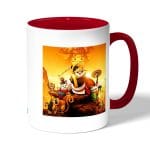 كوب قهوة بمقبض احمر بتصميم اصدقاء كونغ فو باندا