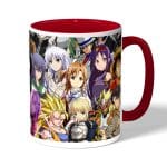 كوب قهوة بمقبض احمر بتصميم الشخصيات المخيفه كل الانميات