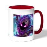 كوب قهوة بمقبض احمر بتصميم الغراب رافين فورت نايت