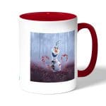 كوب قهوة بمقبض احمر بتصميم اللطيف أولاف