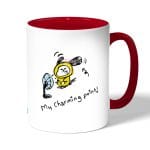 كوب قهوة بمقبض احمر بتصميم اللطيف شيمي شخصيات BT21