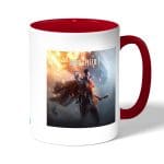 كوب قهوة بمقبض احمر بتصميم باتلفيلد 1