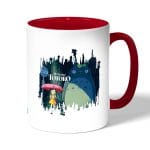 كوب قهوة بمقبض احمر بتصميم جاري توتورو والطفله